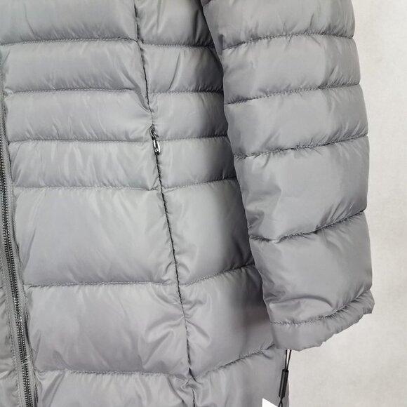 NEW Calvin Klein Size M Long Hooded Quilted Parka Winter Coat in Gray/Black NWT - Picture 8 of 14
